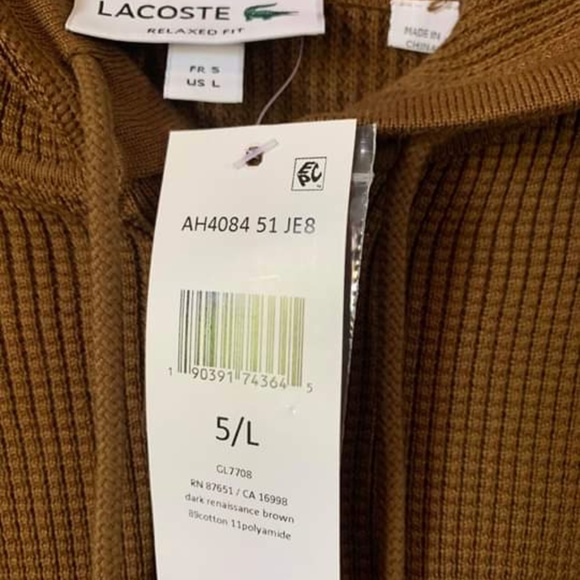 Lacoste Men's Long Sleeve Francy Stitch